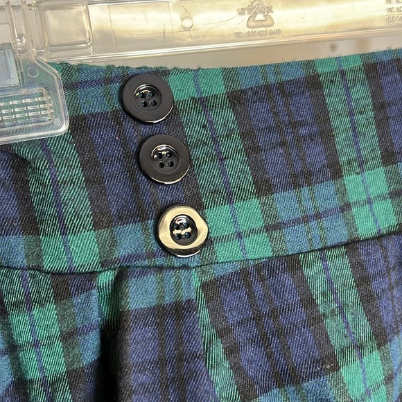 Amazon Green Plaid Skirt for Womens High Waist Aline Pleated Midi Skirt- L - Picture 3 of 9